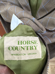 Horse Country Cubbing Coat- Glen Plaid Brown/Blue