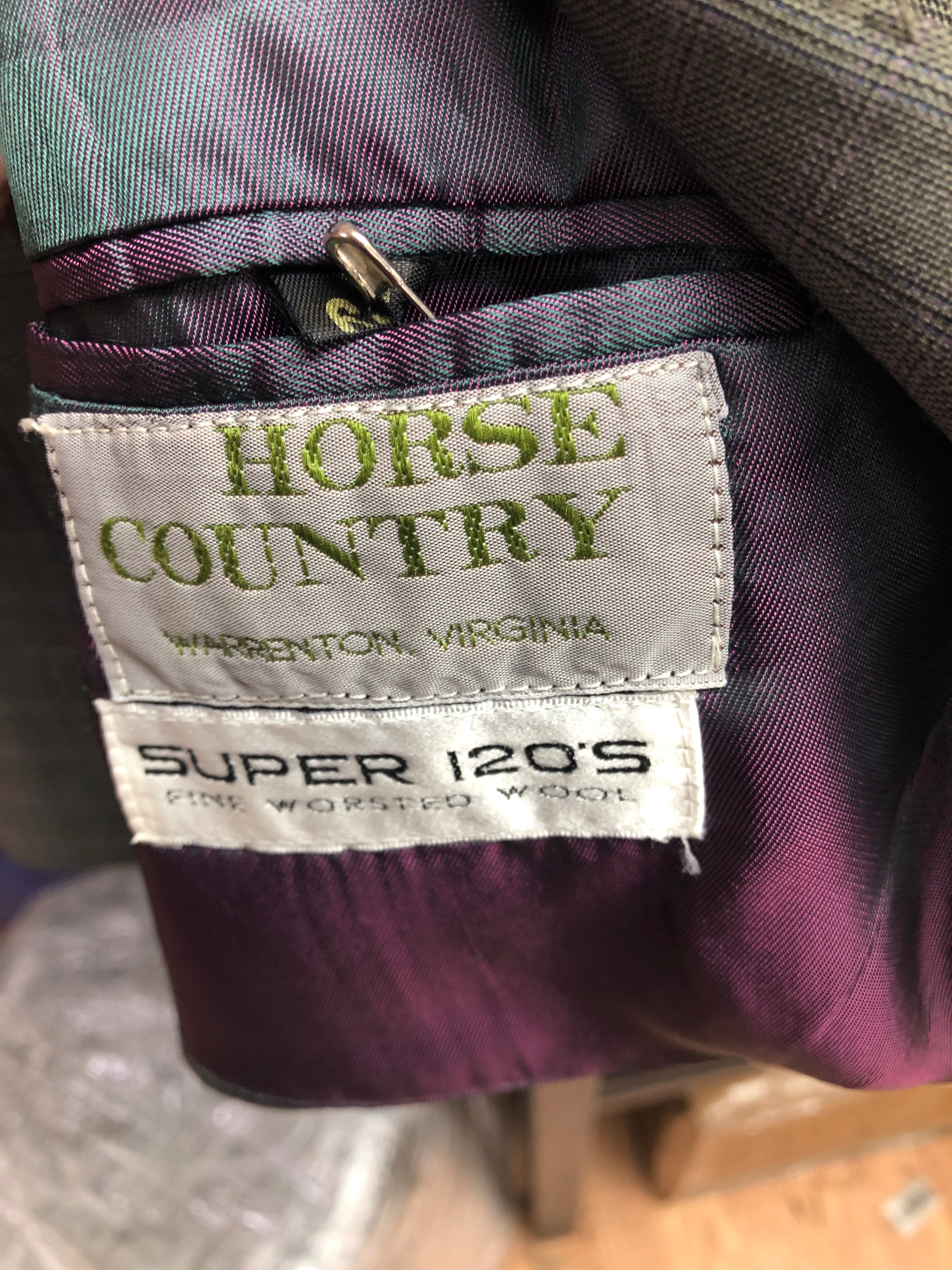 Horse Country Grey & Pink small windowpane jacket