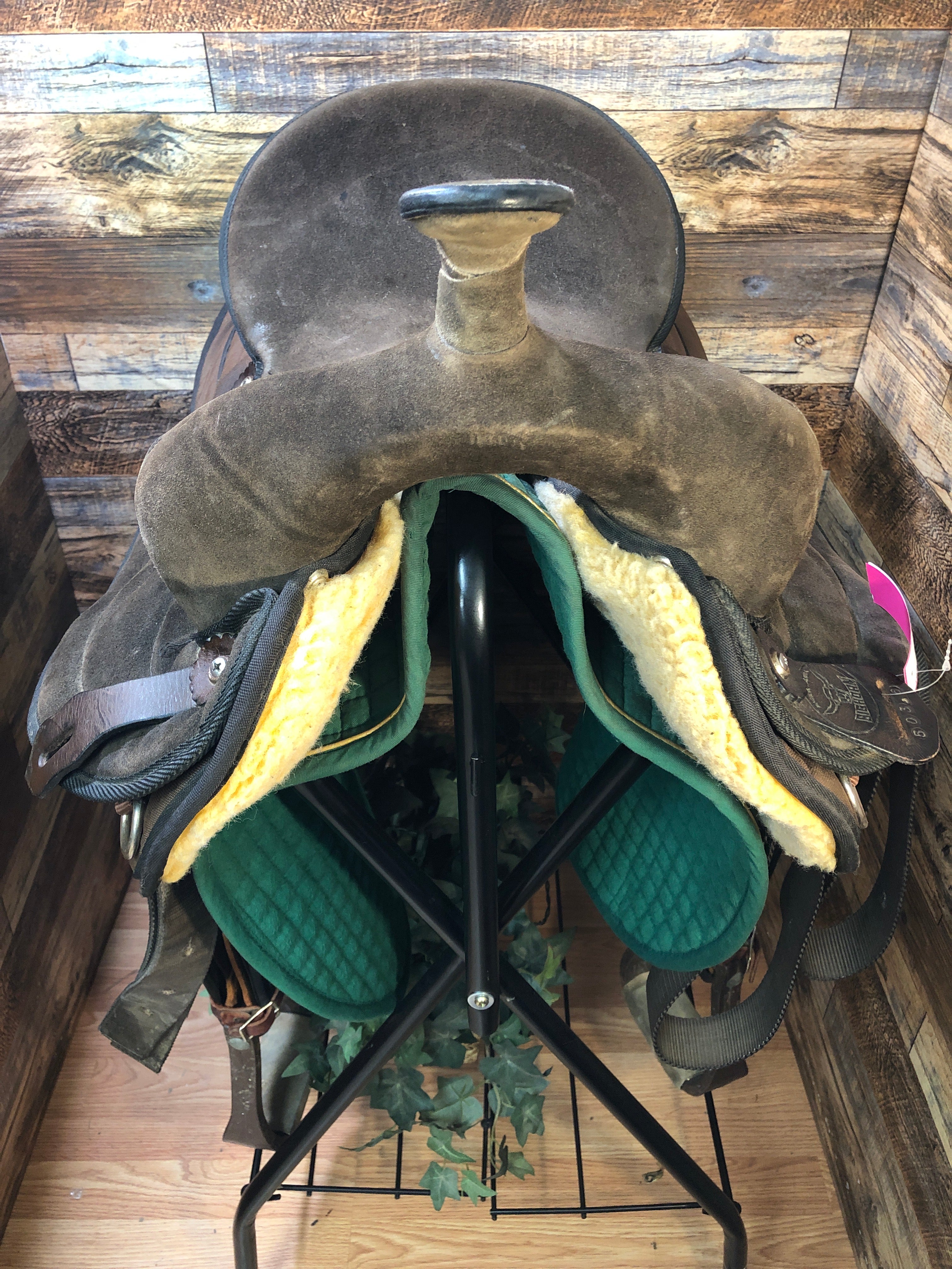 16" Bighorn Western Saddle Synthetic Brown
