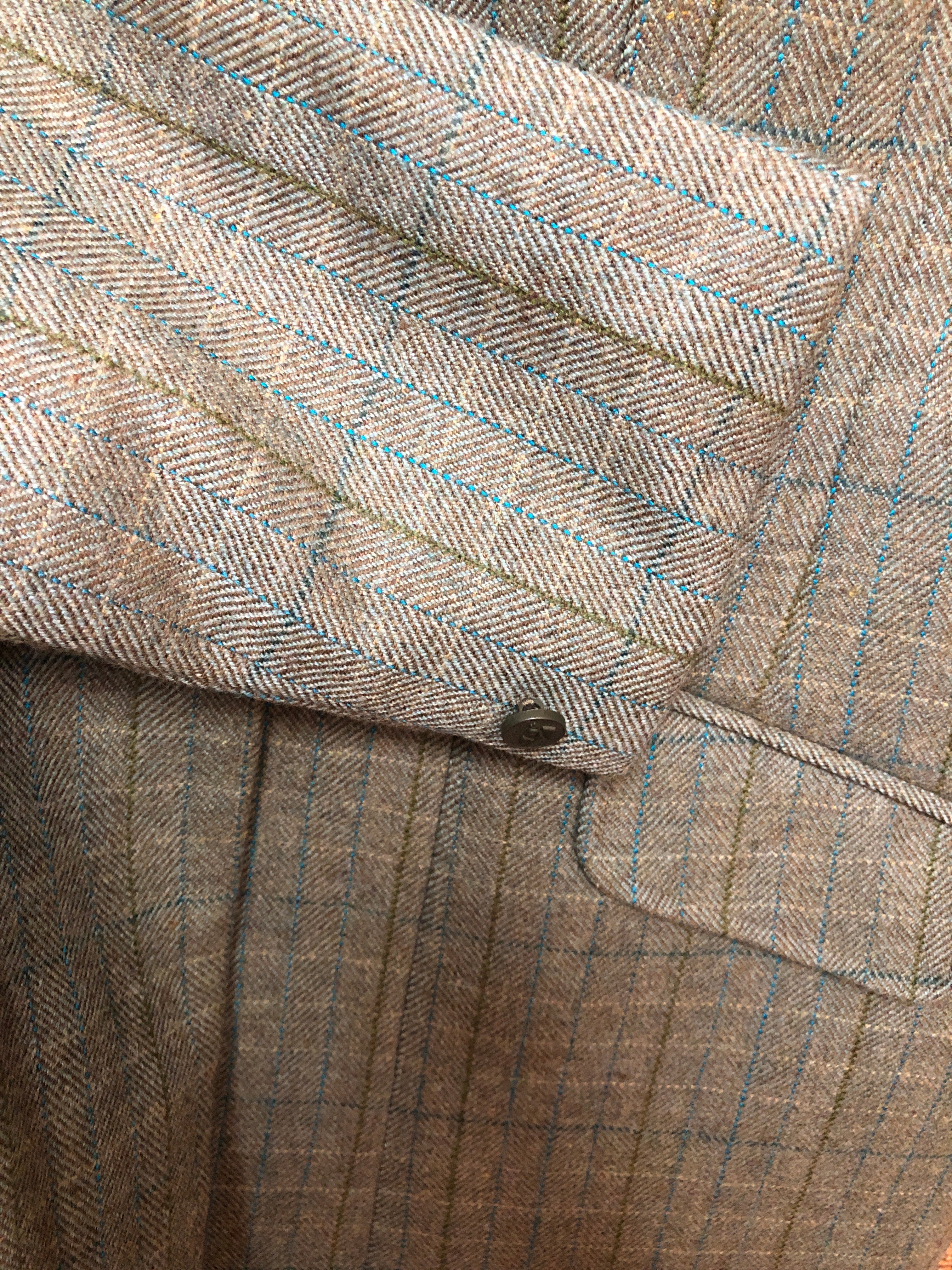 Shires Tweed Coat Green Plaid