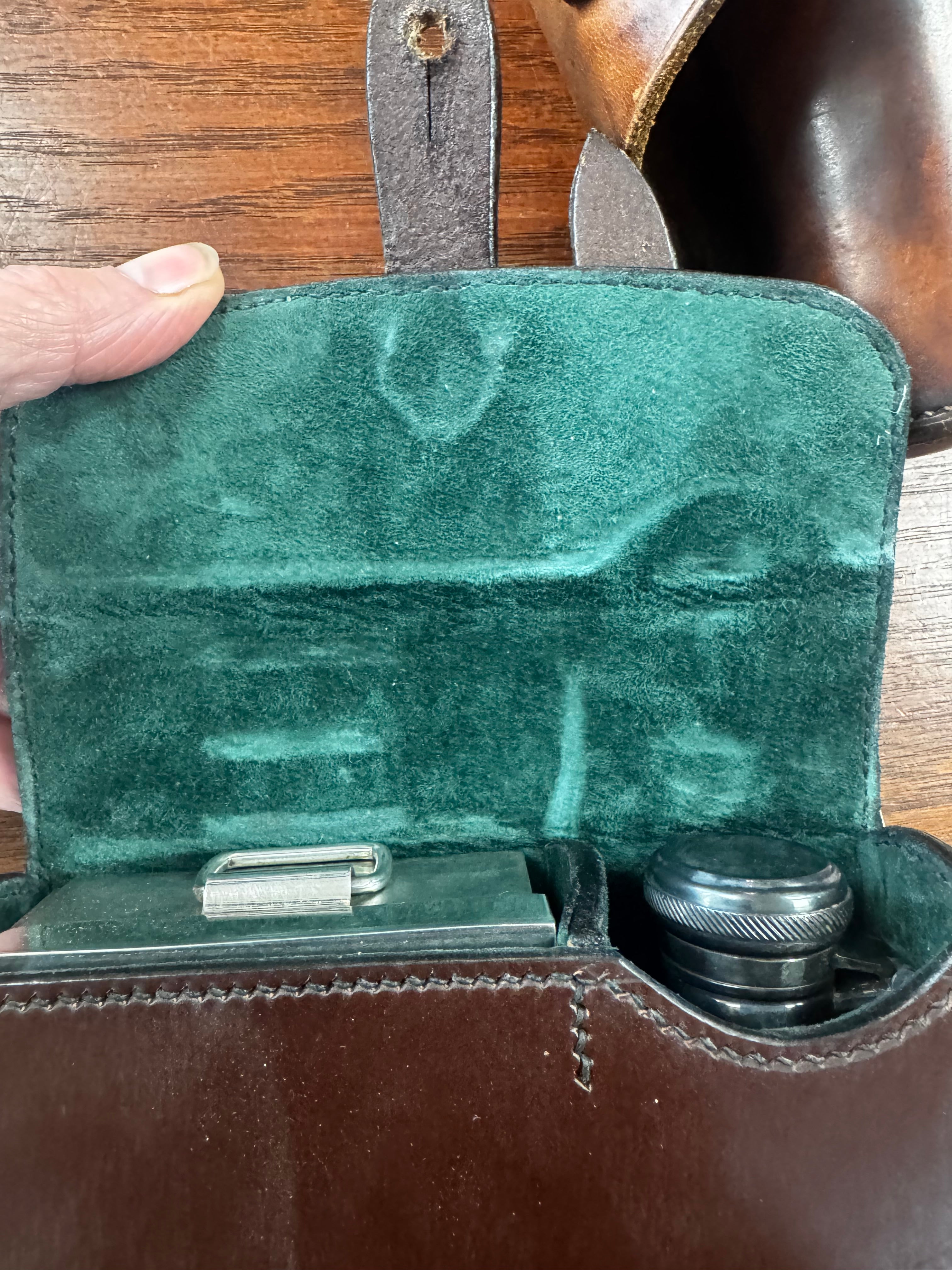 Ladies' Sandwich Leather Case w/ Flask