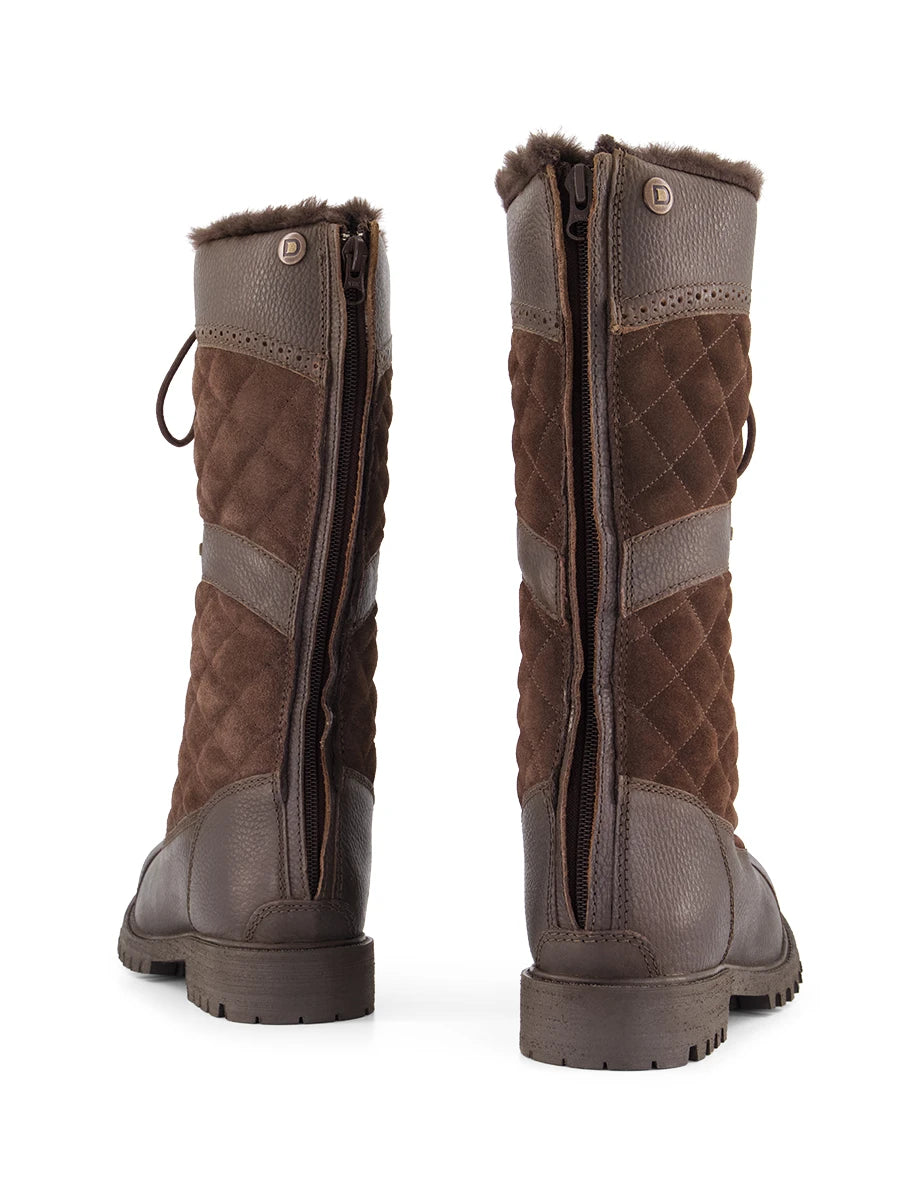 Dublin Yukon Quilt Boots- Chocolate Brown