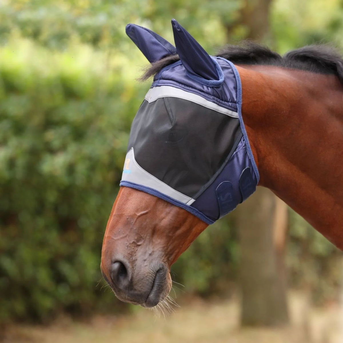 FlyGuard Pro Fine Mesh Fly Mask with Ears & Open Forelock