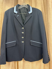 Flying Colors Dressage Jacket - Navy Baby Blue and Silver