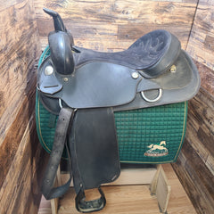 17" Wintec Western Saddle-Black