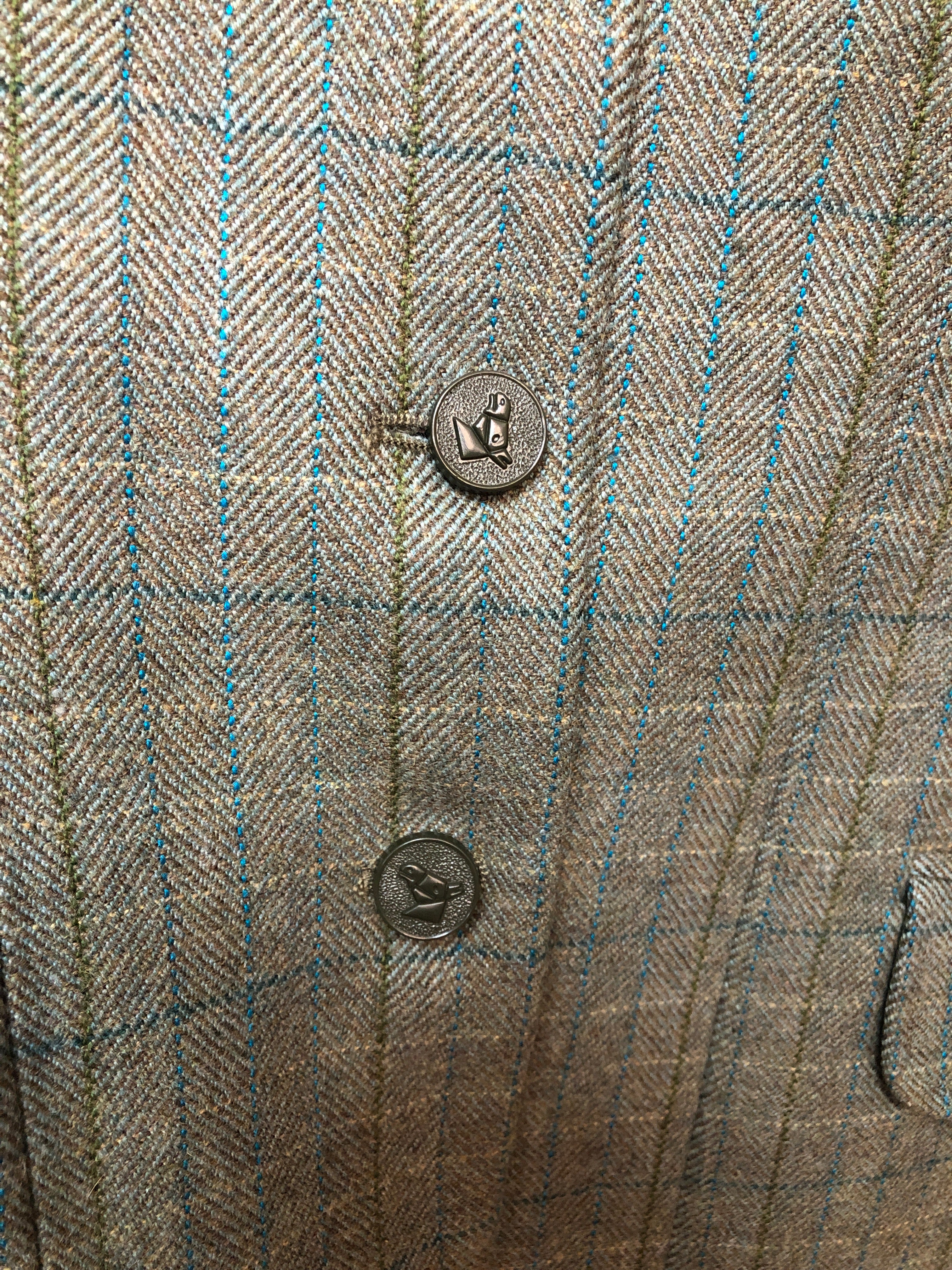 Shires Tweed Coat Green Plaid