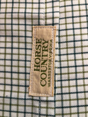 Horse Country Stock Tie Green Plaid