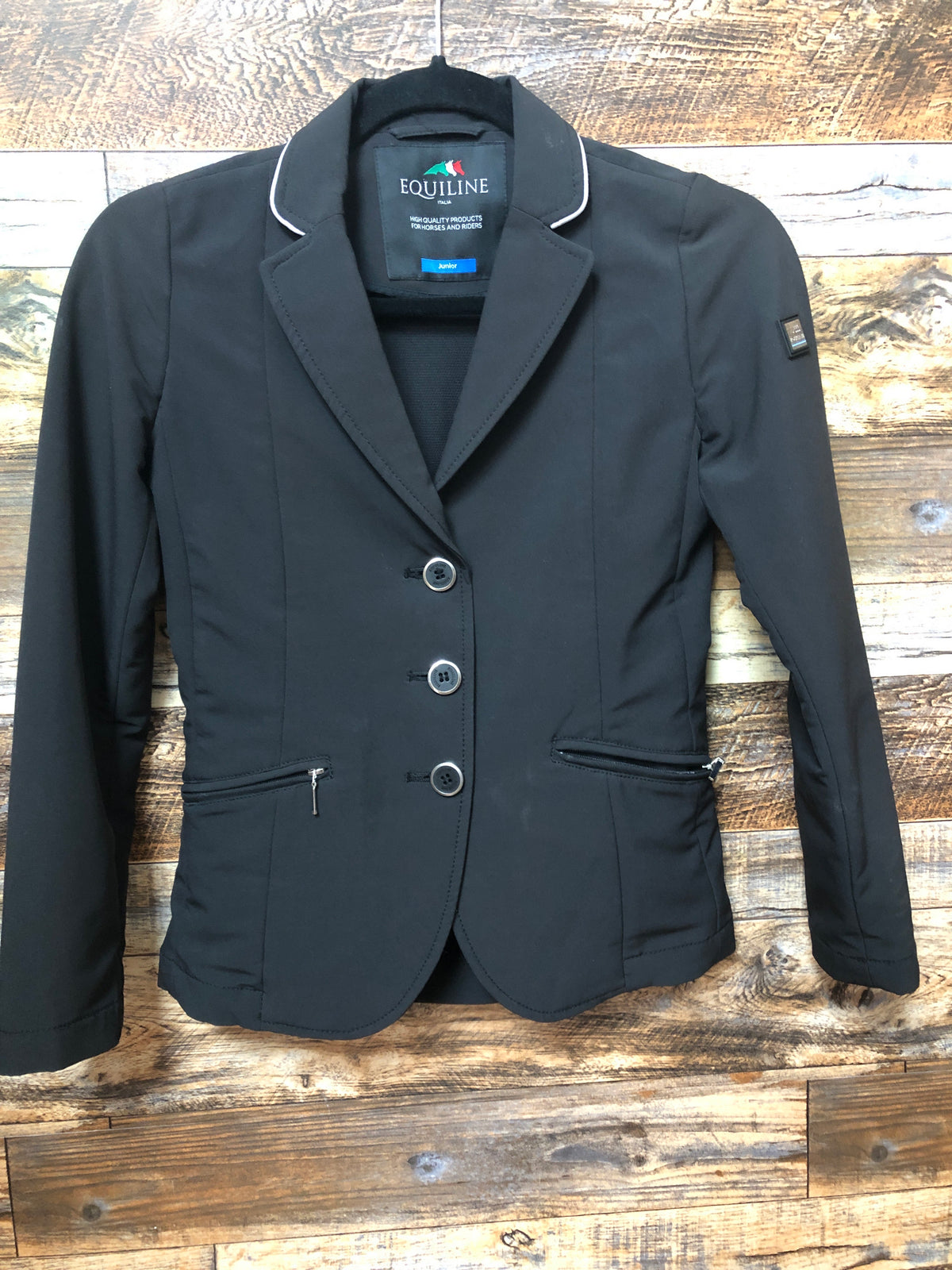 Equiline Junior Show Coat Black