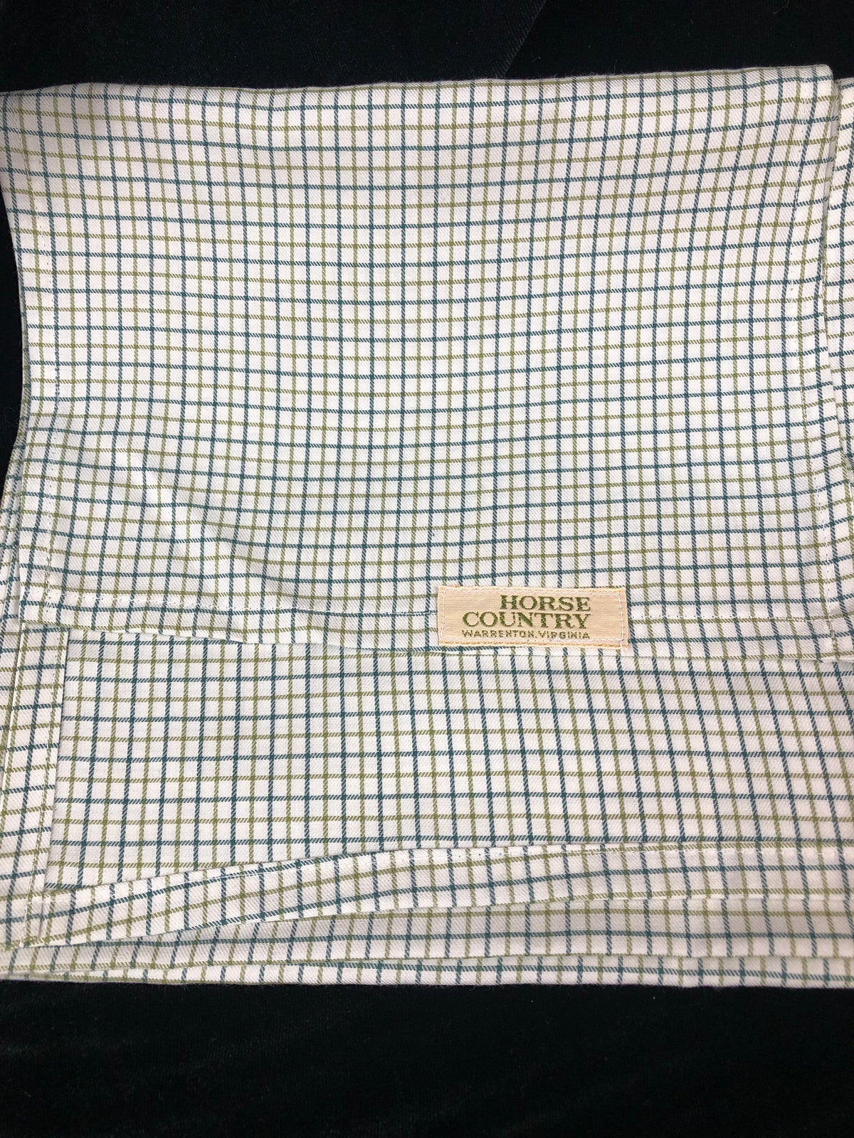 Horse Country Stock Tie Green Plaid