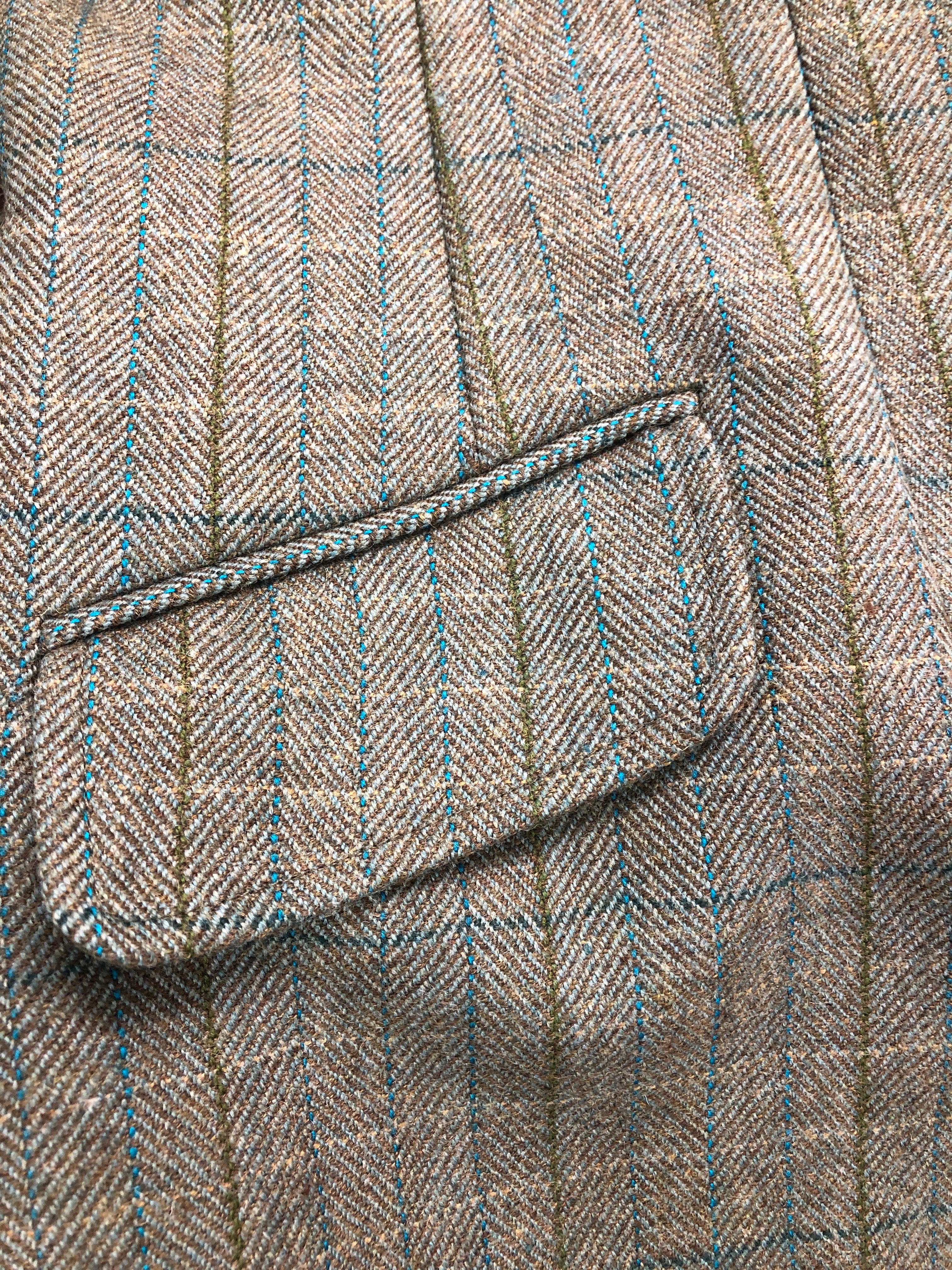 Shires Tweed Coat Green Plaid