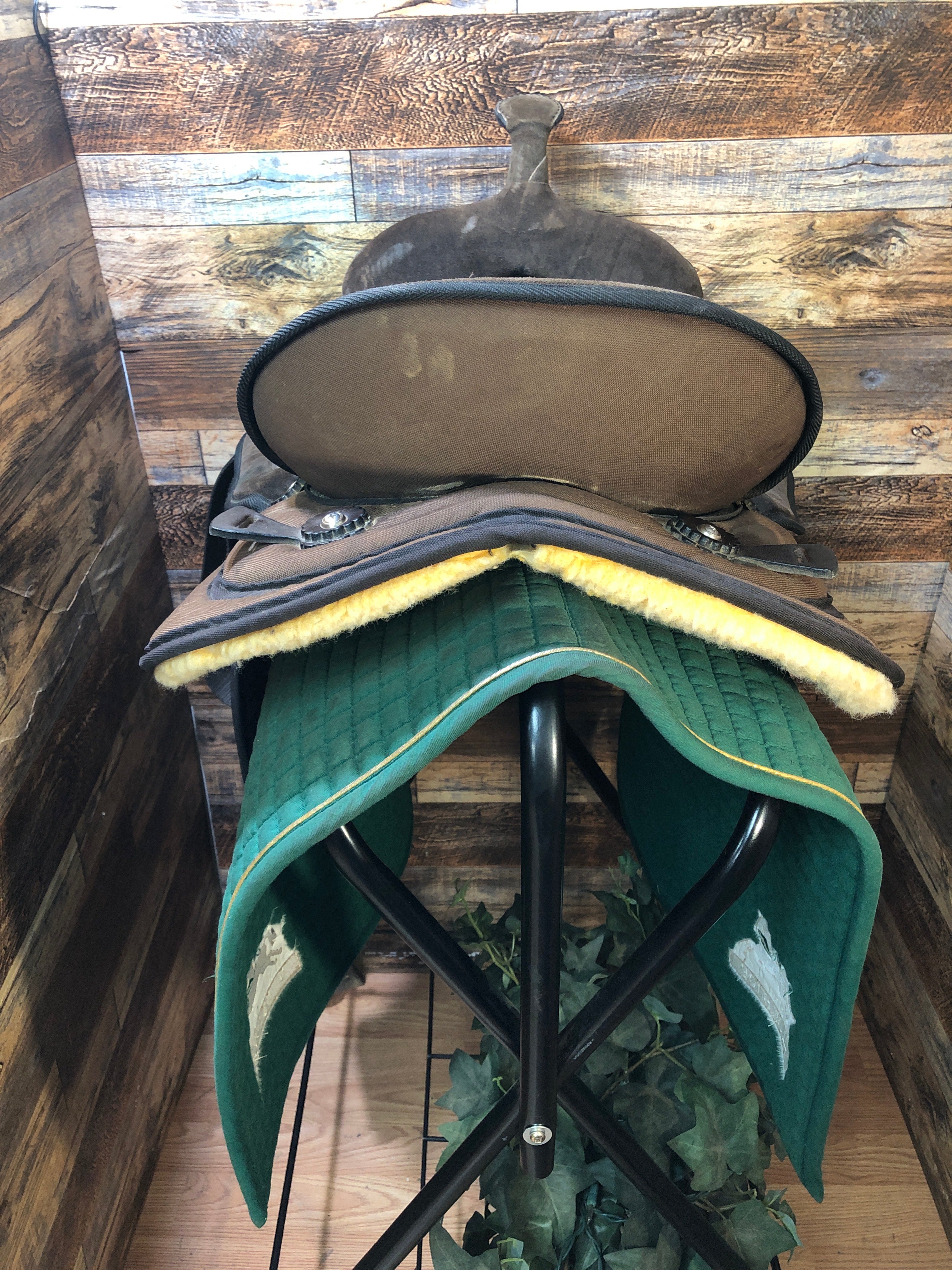 16" Bighorn Western Saddle Synthetic Brown
