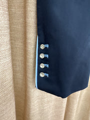 Flying Colors Dressage Jacket - Navy Baby Blue and Silver
