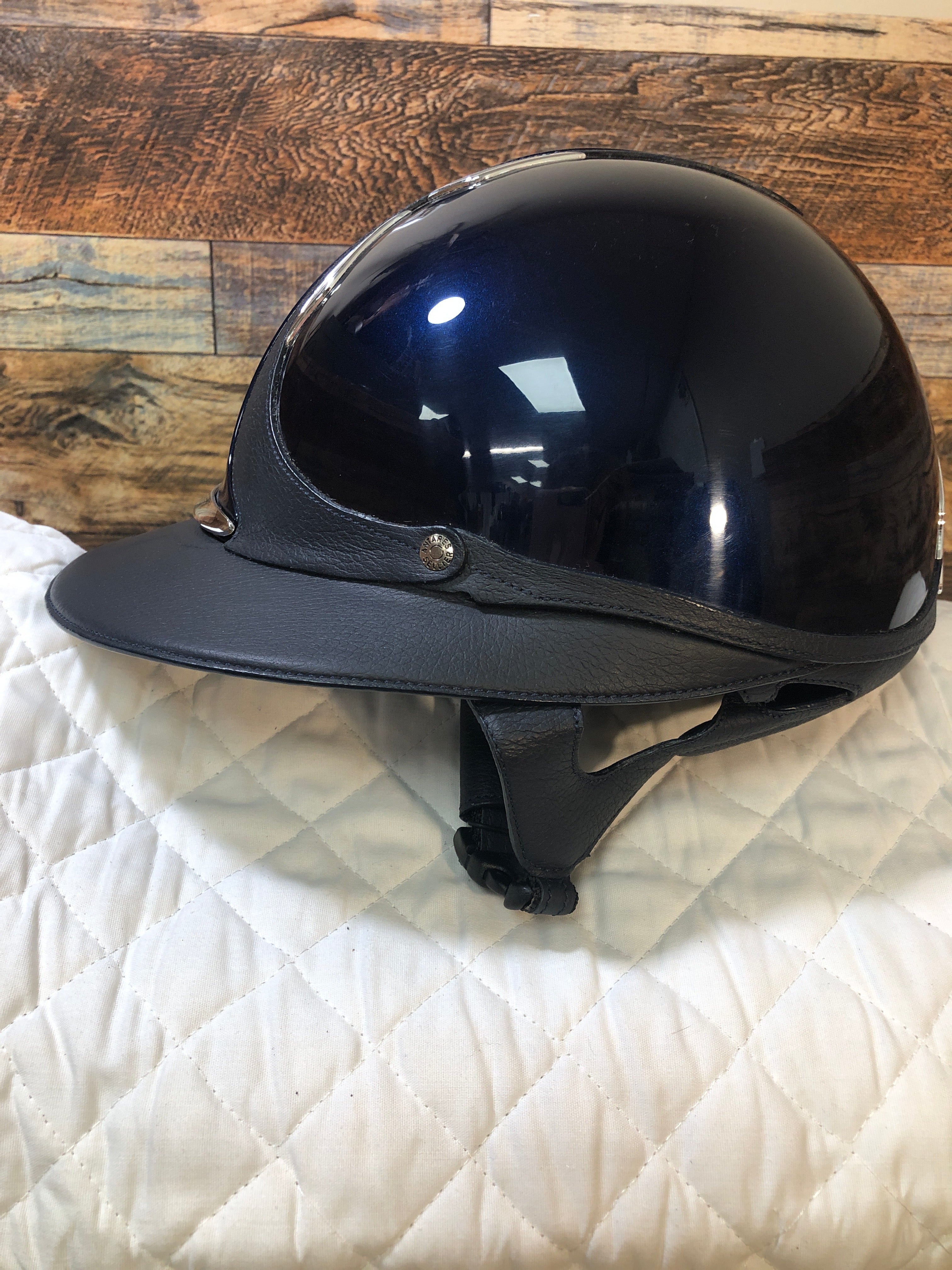 Premium Galaxy Eclipse Helmet - Navy - Silver Trim**