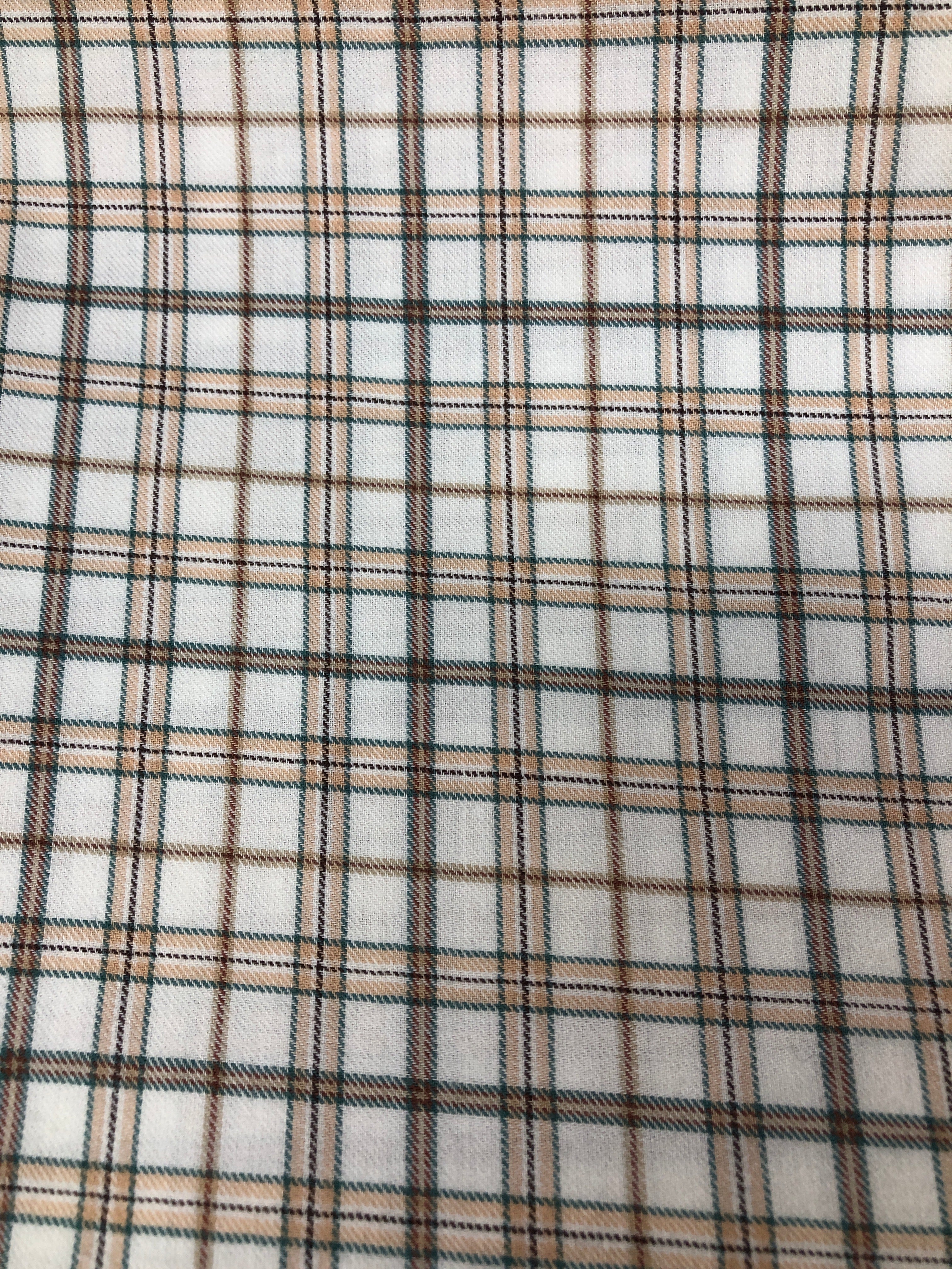Stock Tie Tan Plaid 4 Fold