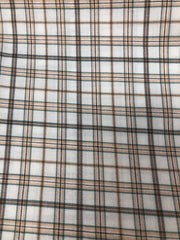 Stock Tie Tan Plaid 4 Fold