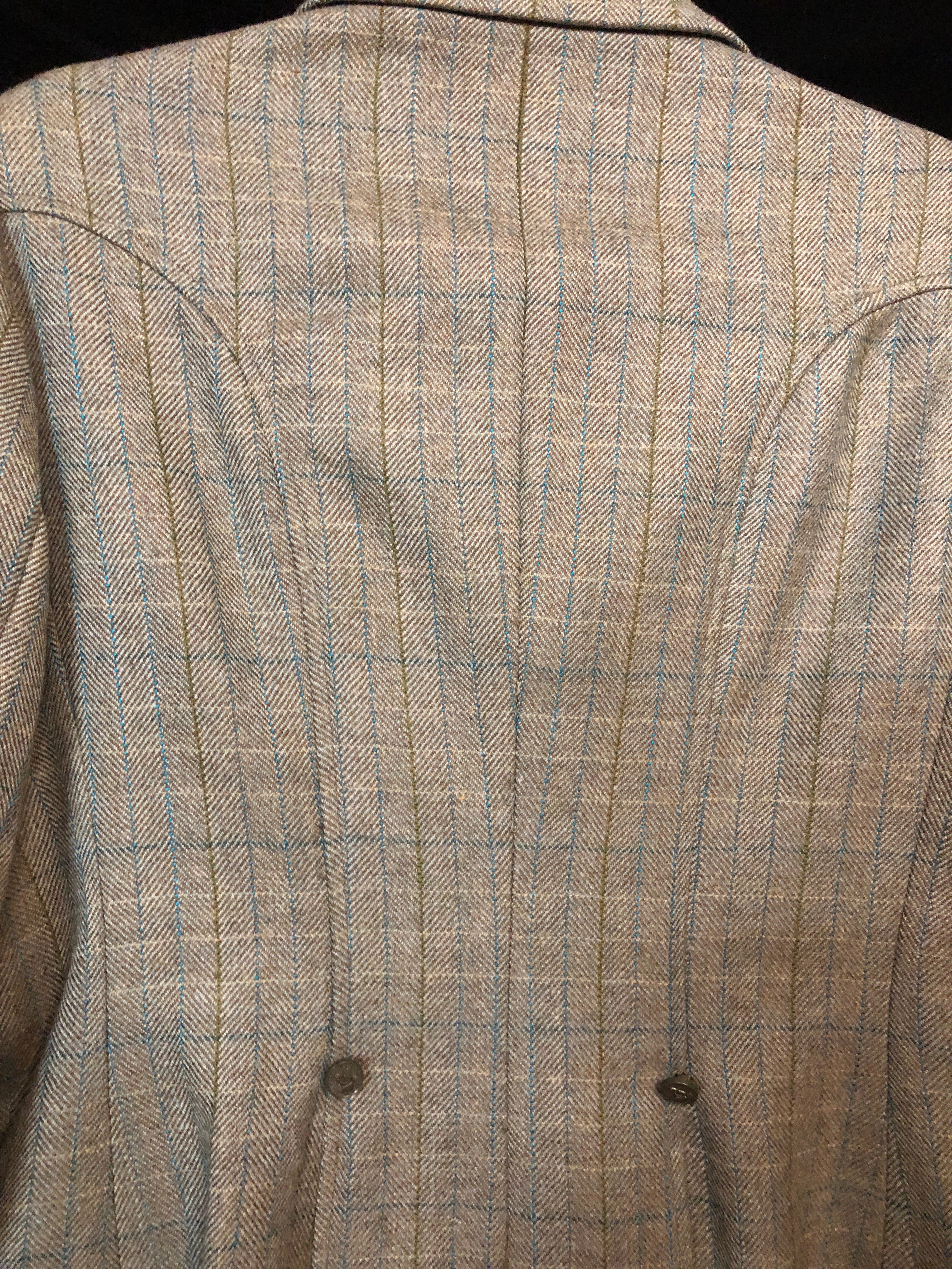 Shires Tweed Coat Green Plaid