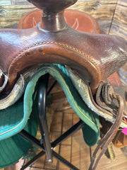 15" Western Saddle Rust Suede Seat