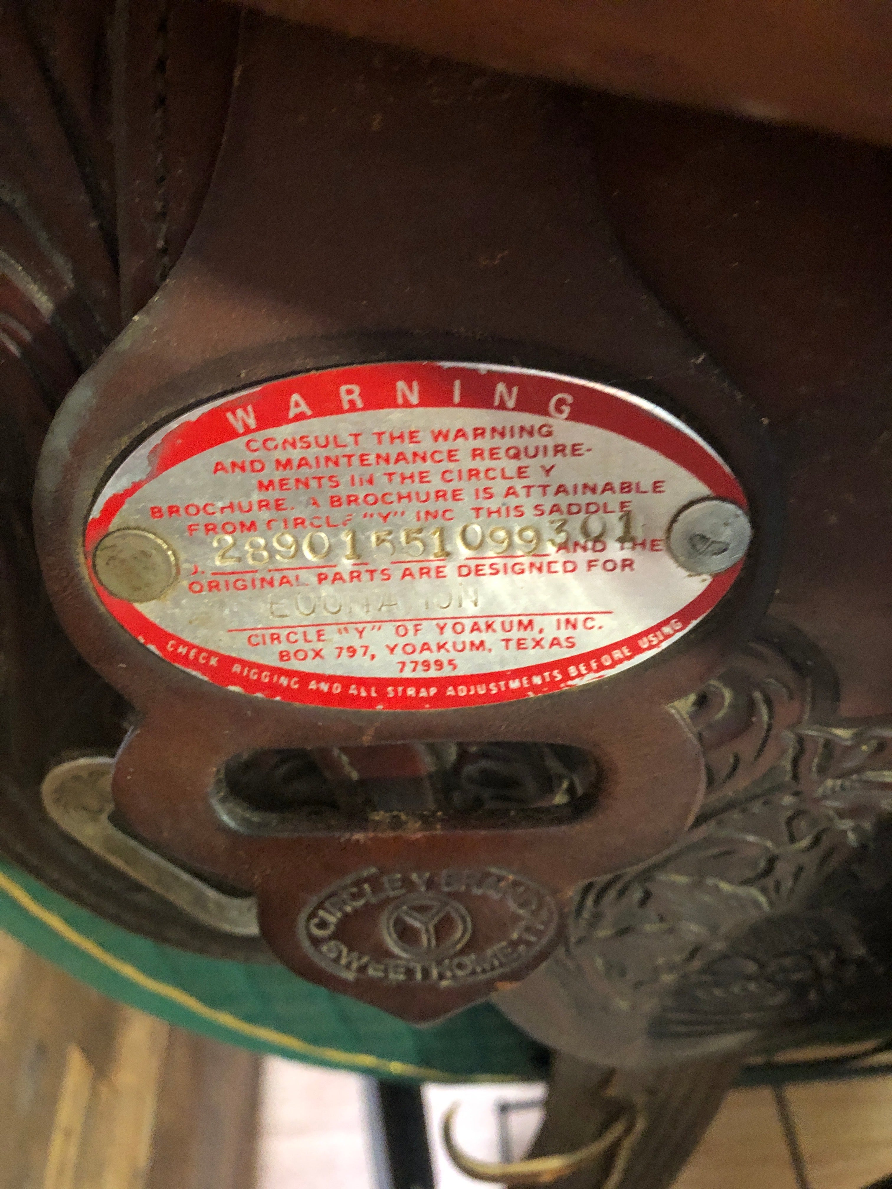 15.5" Circle Y Equitation Saddle (1993)