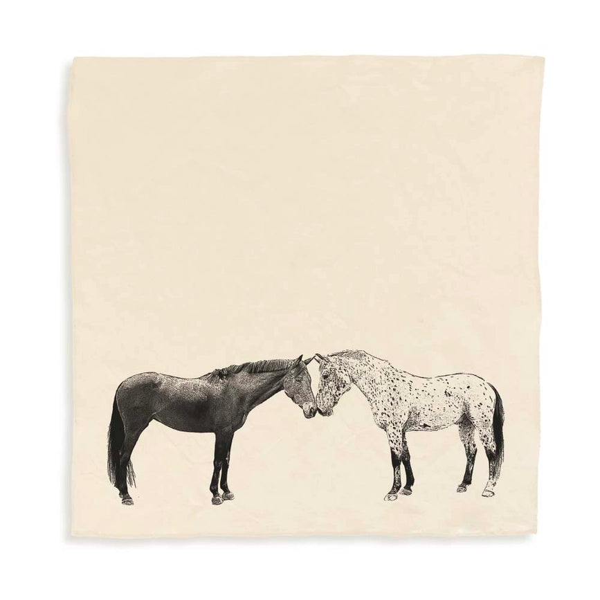 Kissing Horse Tea Towel