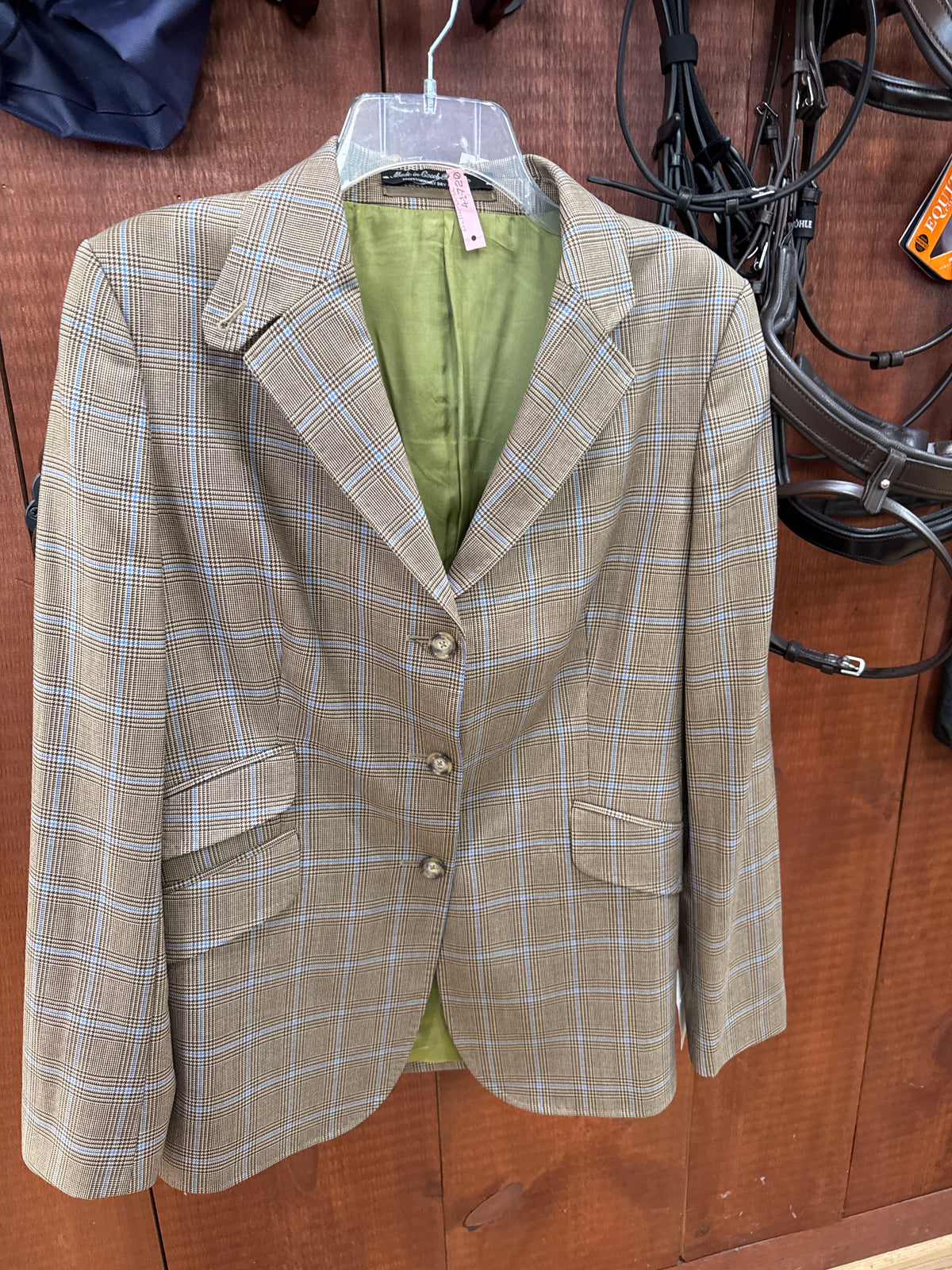 Horse Country Cubbing Coat- Glen Plaid Brown/Blue