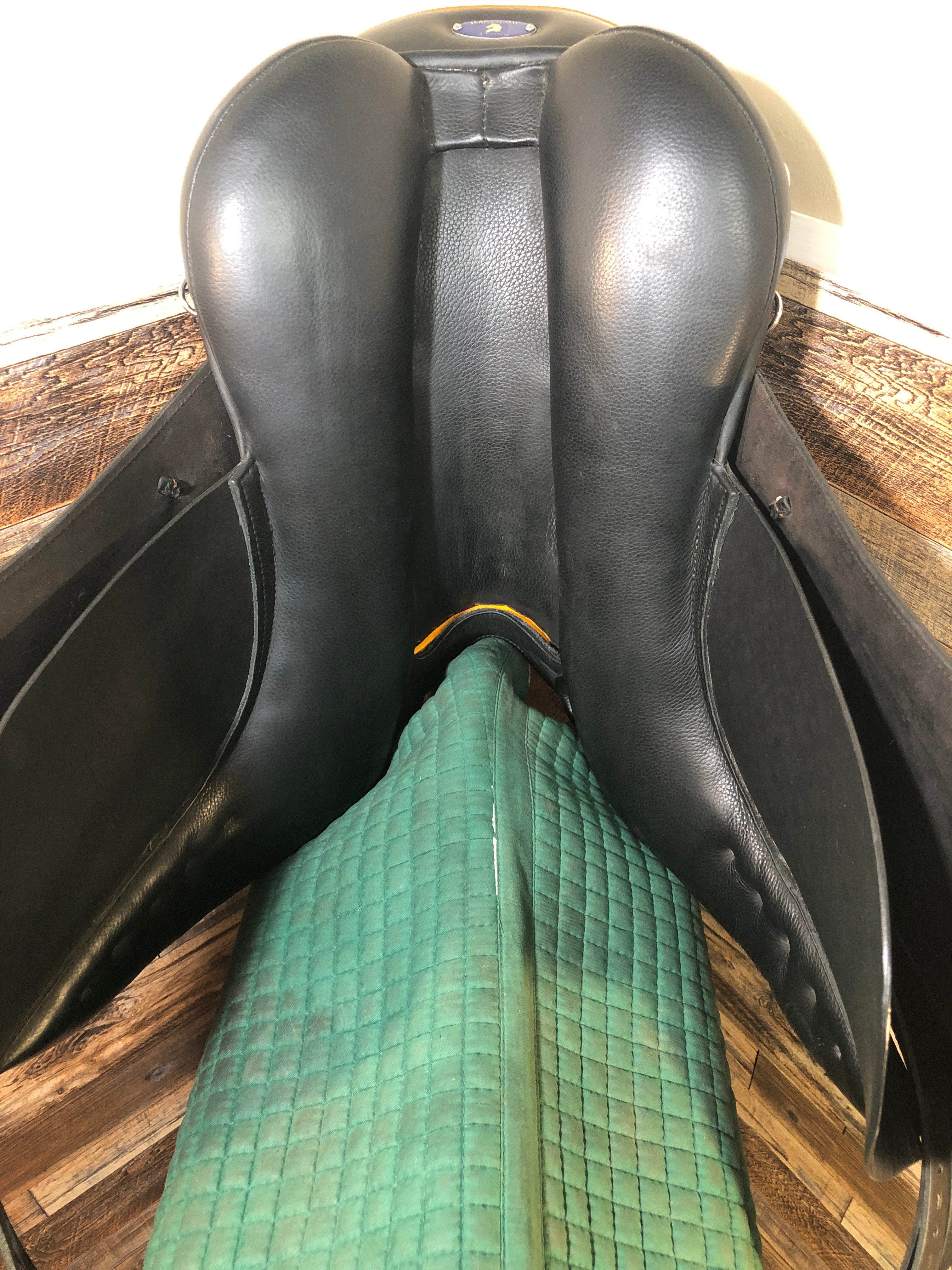 18.5" Hastilow Cob Dressage Saddle (2023) Blk/Brn/ Amber Pip