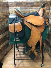 16" Synergist Western Trail Saddle - Brown/Black