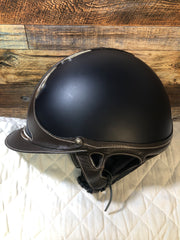 Galaxy Helment - Navy Matte - Brown Trim - Reg Brim **