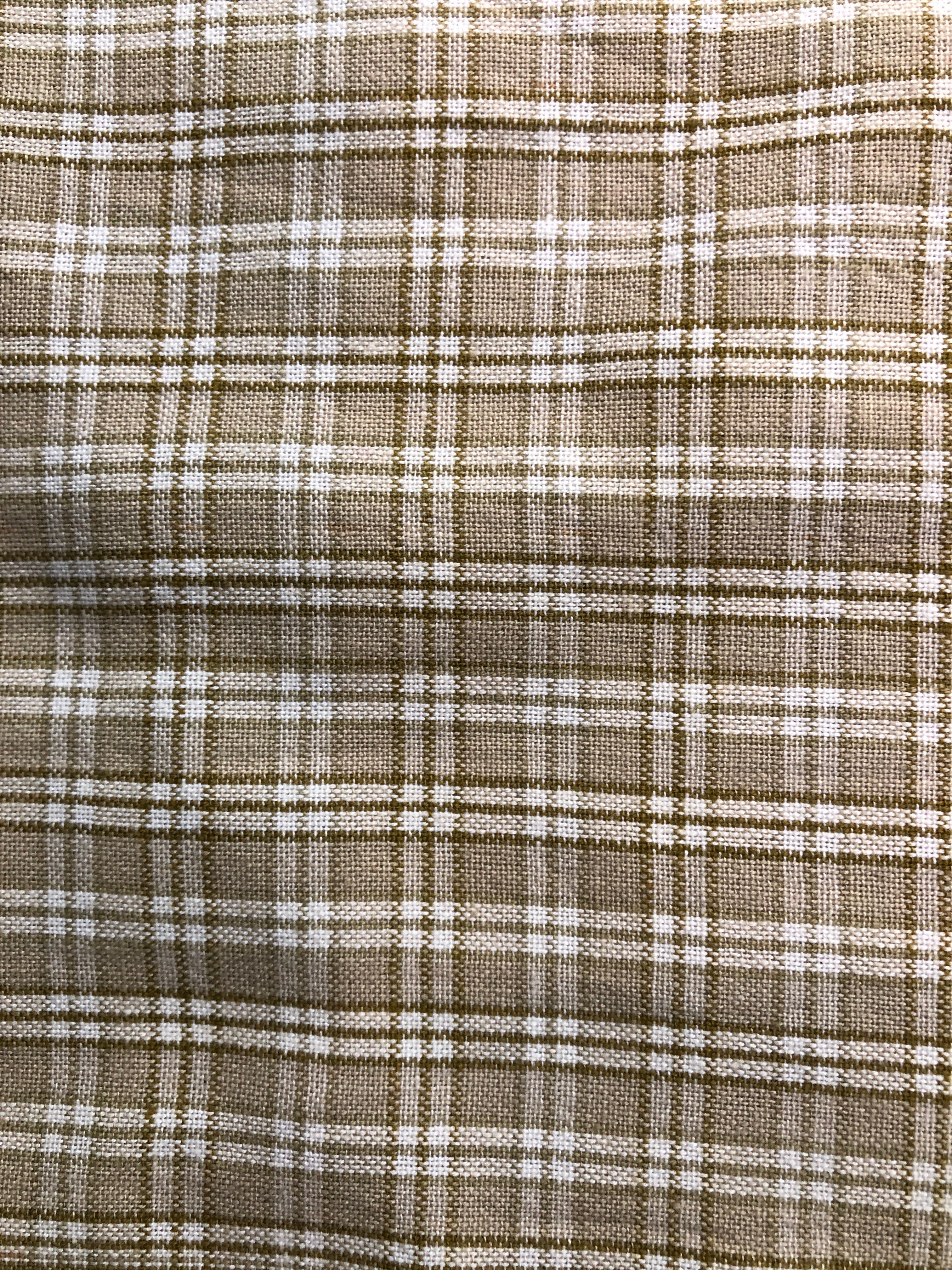 Stock Tie Tan Plaid 4 Fold