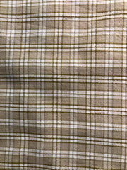 Stock Tie Tan Plaid 4 Fold