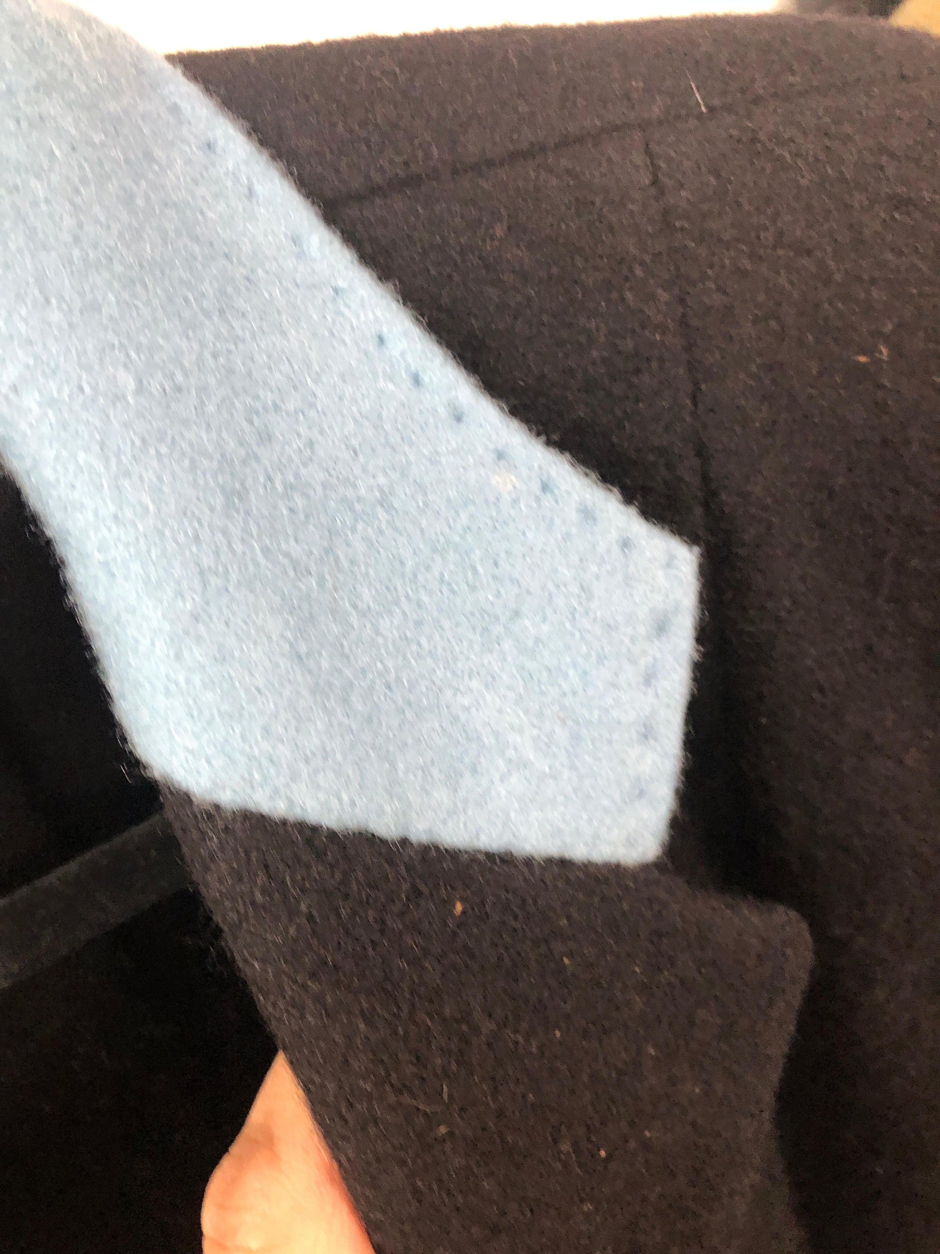Blk Med Melton Classic Equine blue collar/silver buttons