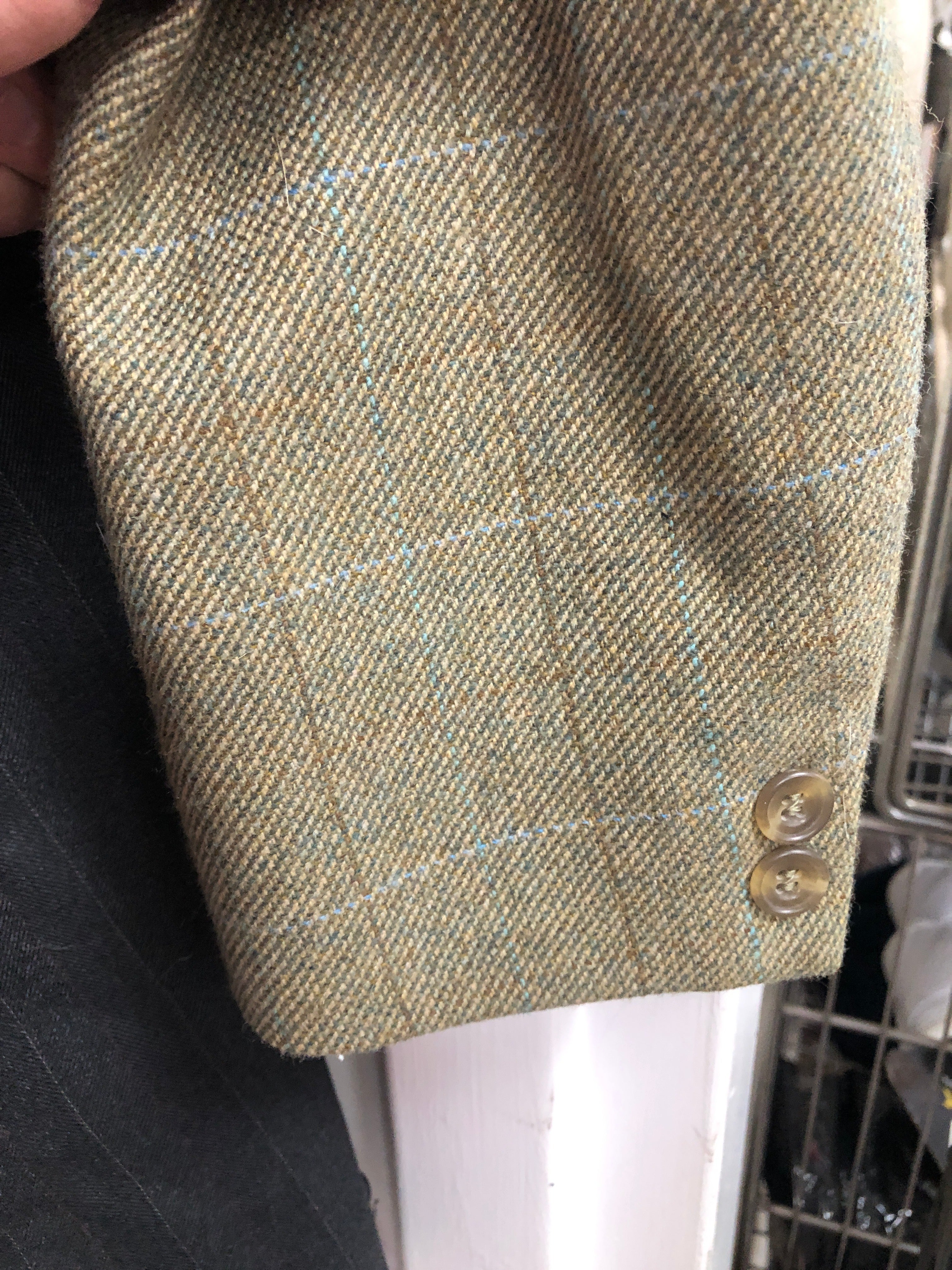 Alexander James Olive w/ Brn and Blue Cubbing Coat