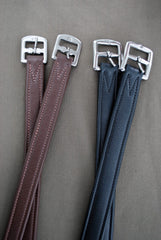Red Barn Calf Lined Leathers - 1" Black