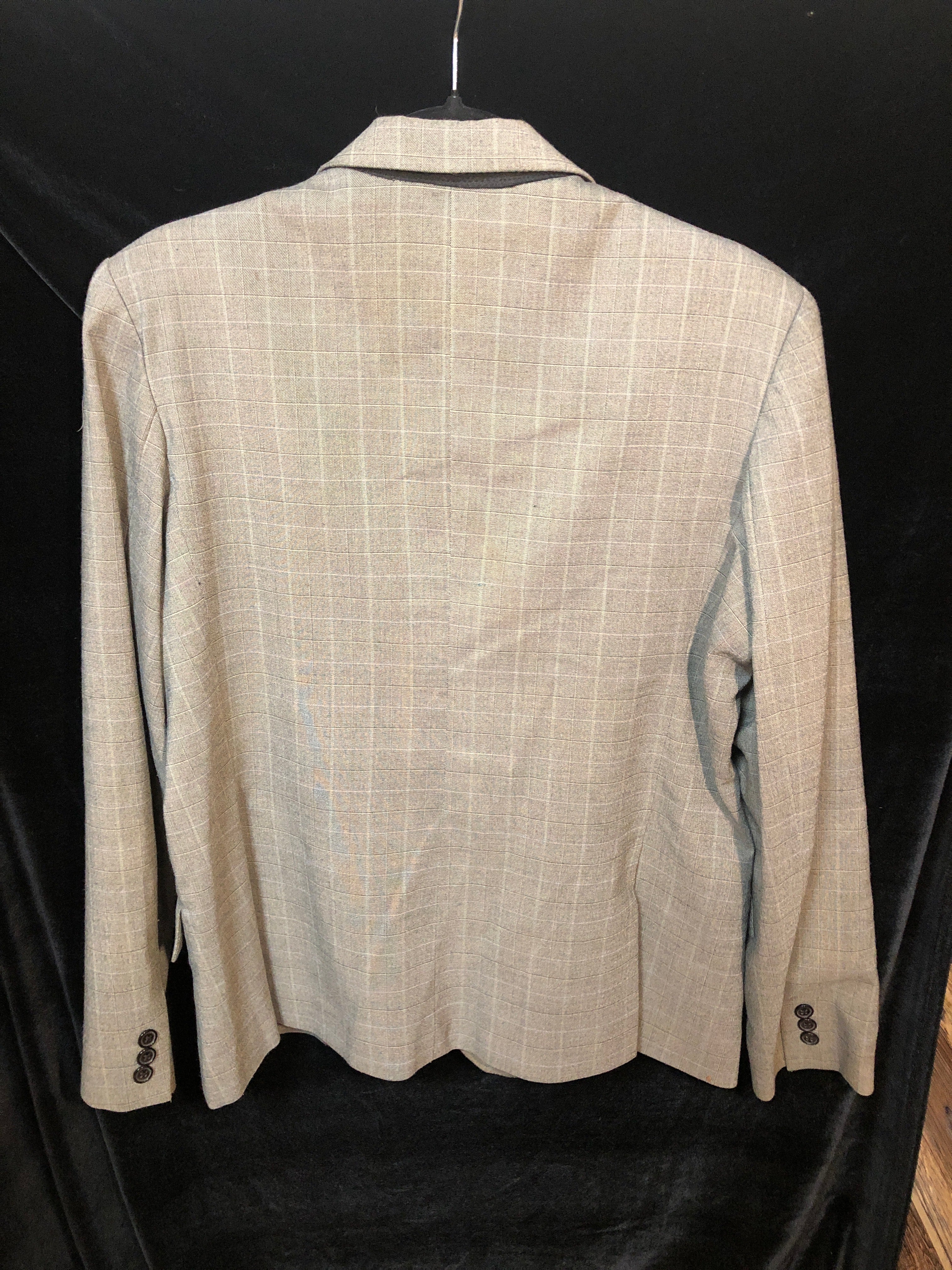 Graty Check Hacking Jacket blue n black accecnts