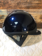 Premium Helmet Glossy-Navy-Silver Trim-Reg Brim**