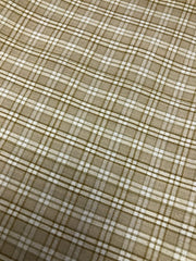 Stock Tie Tan Plaid 4 Fold