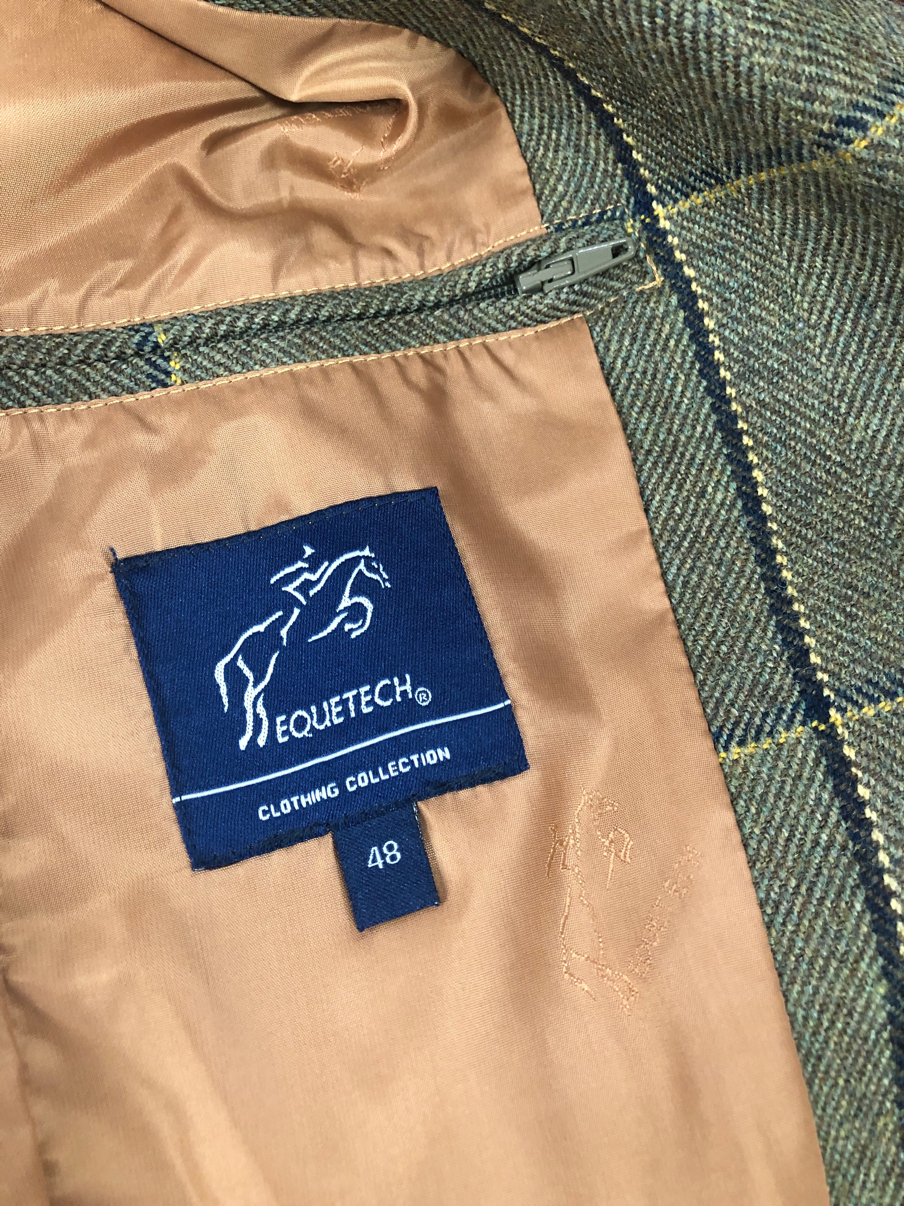 Equetech Ladies Hacking Jacket Olive Plaid