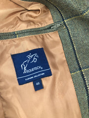 Equetech Ladies Hacking Jacket Olive Plaid