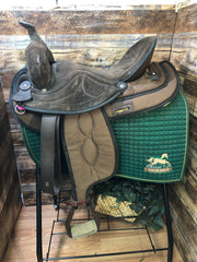 16" Bighorn Western Saddle Synthetic Brown