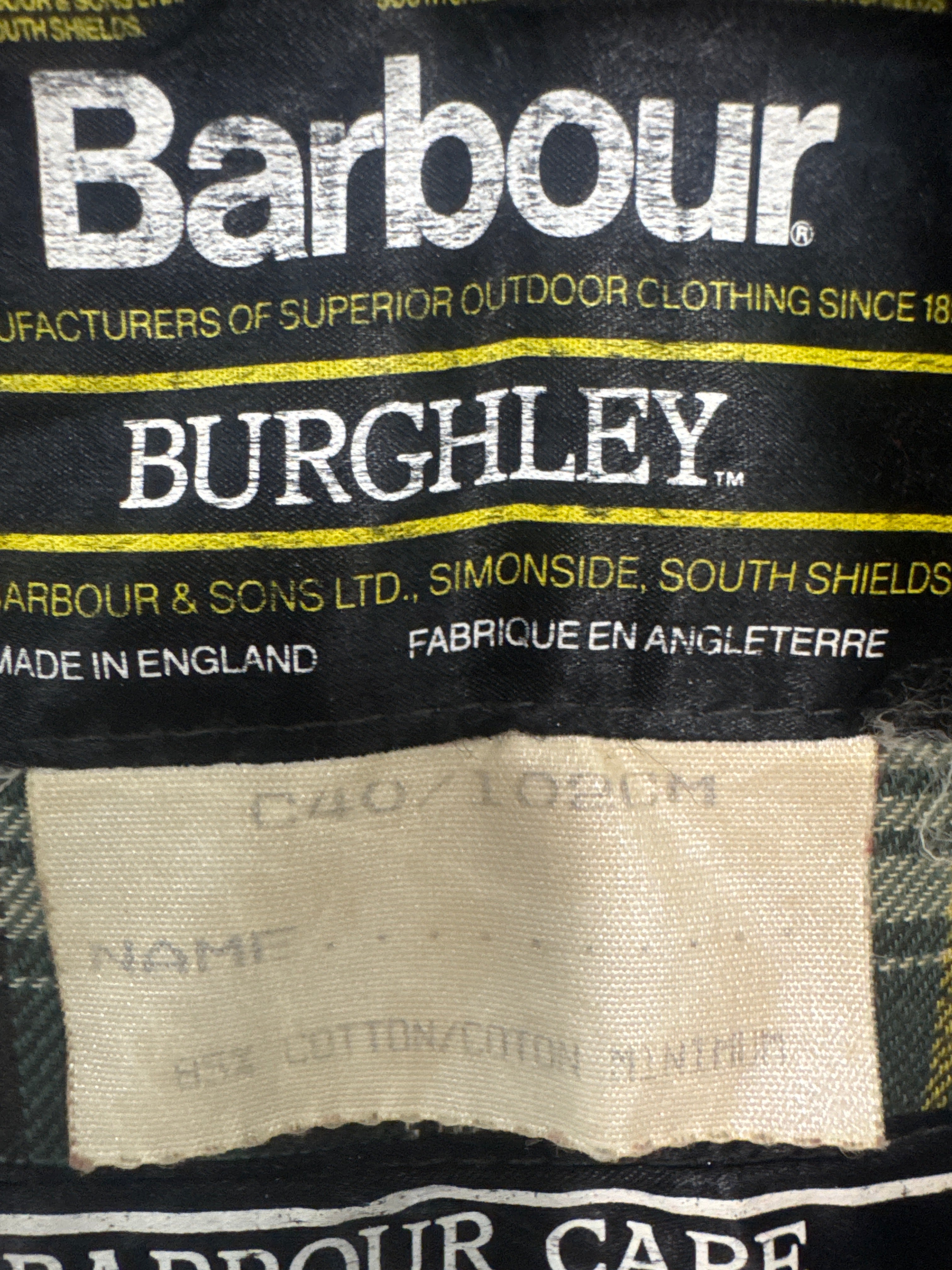 Barbour Burghley Waxed Coat C40/102cm UK 10