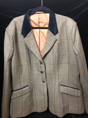 Equetech Ladies Hacking Jacket Olive Plaid