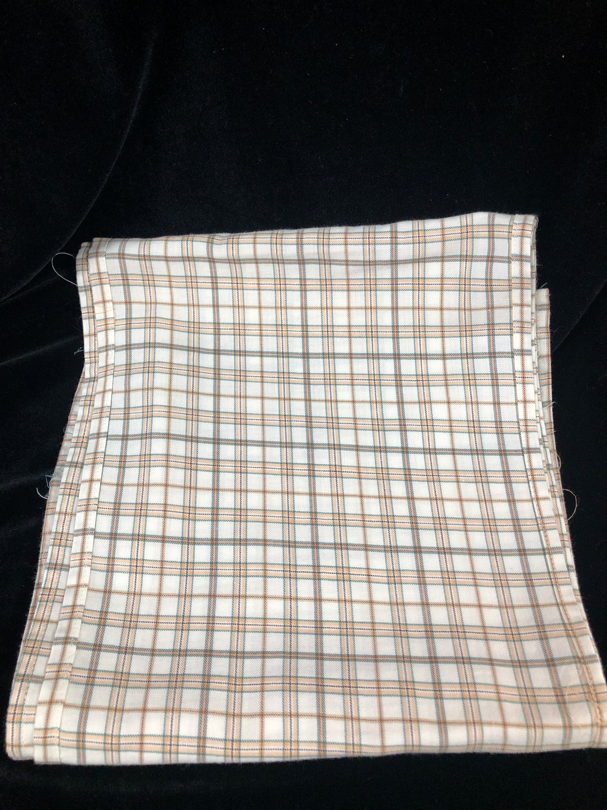 Stock Tie Tan Plaid 4 Fold