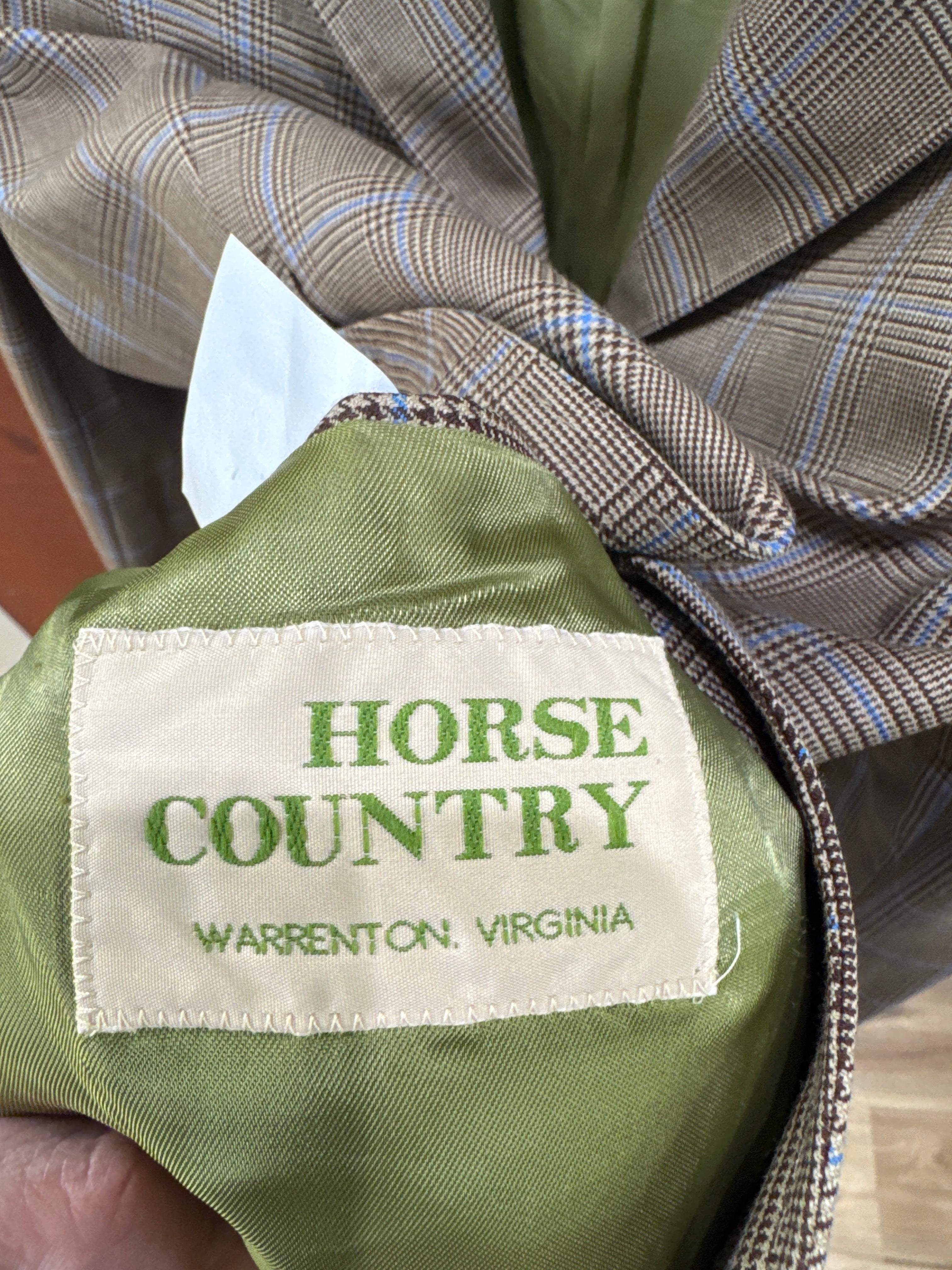 Horse Country Cubbing Coat- Glen Plaid Brown/Blue