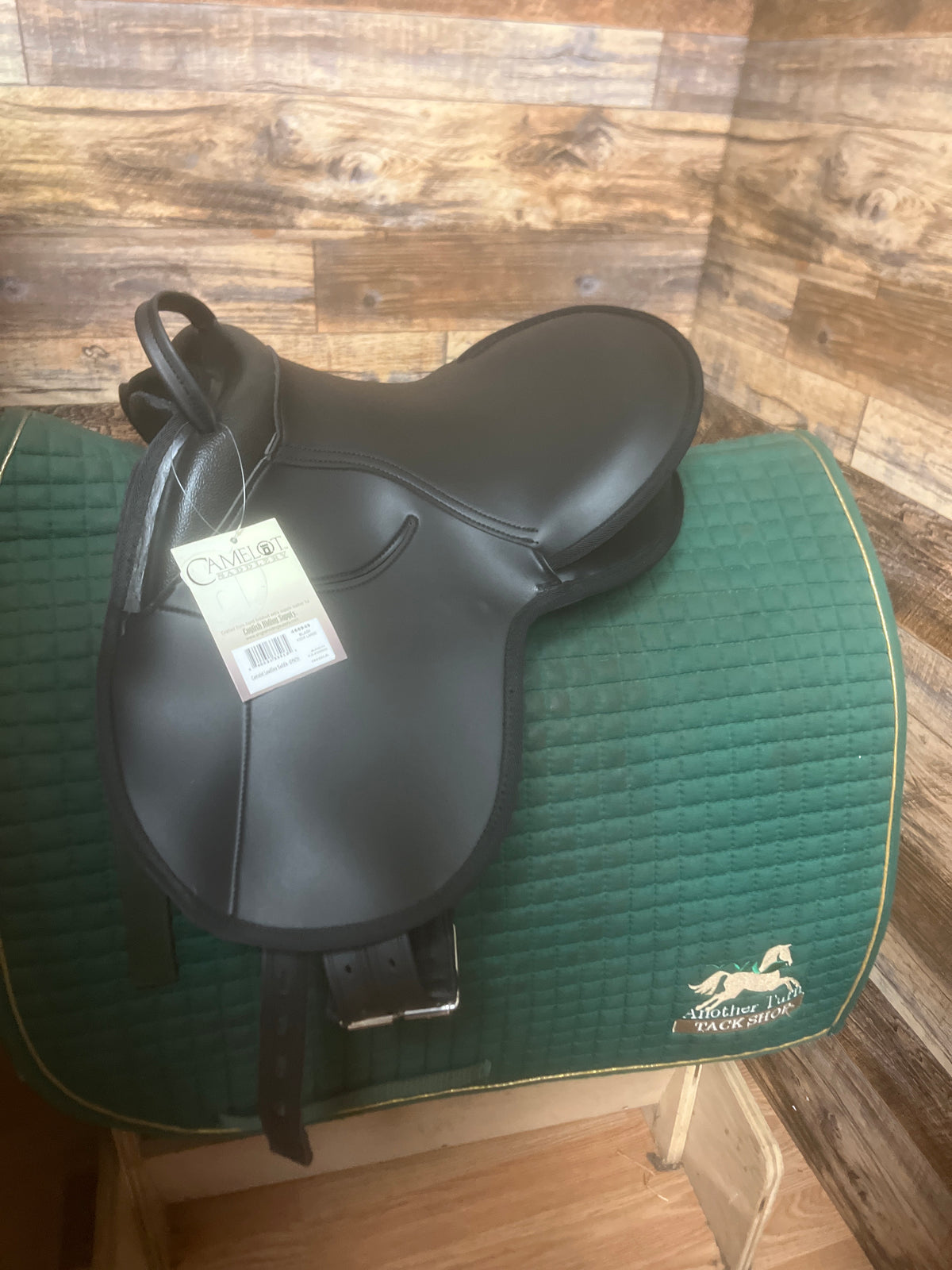 12" Leadline Saddle-Black Synthetic