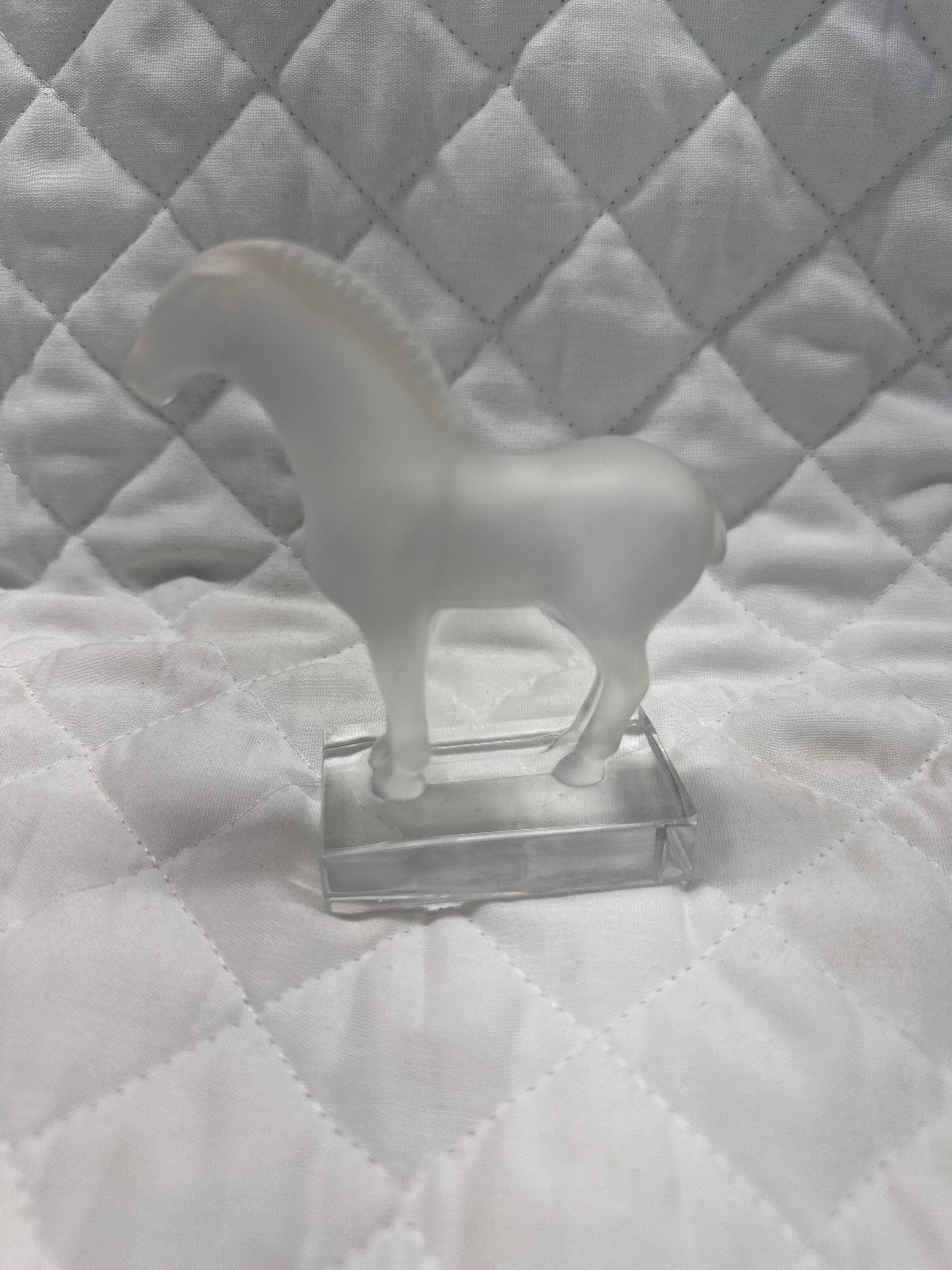 Lalique Glass Horse Figurine- Small
