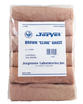 Brown Gauze, Non-Sterile, Latex-Free,  6" 5yd