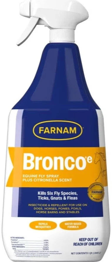 BRONCO EQUINE FLY SPRAY PLUS CITRONELLA SCENT 1 QT