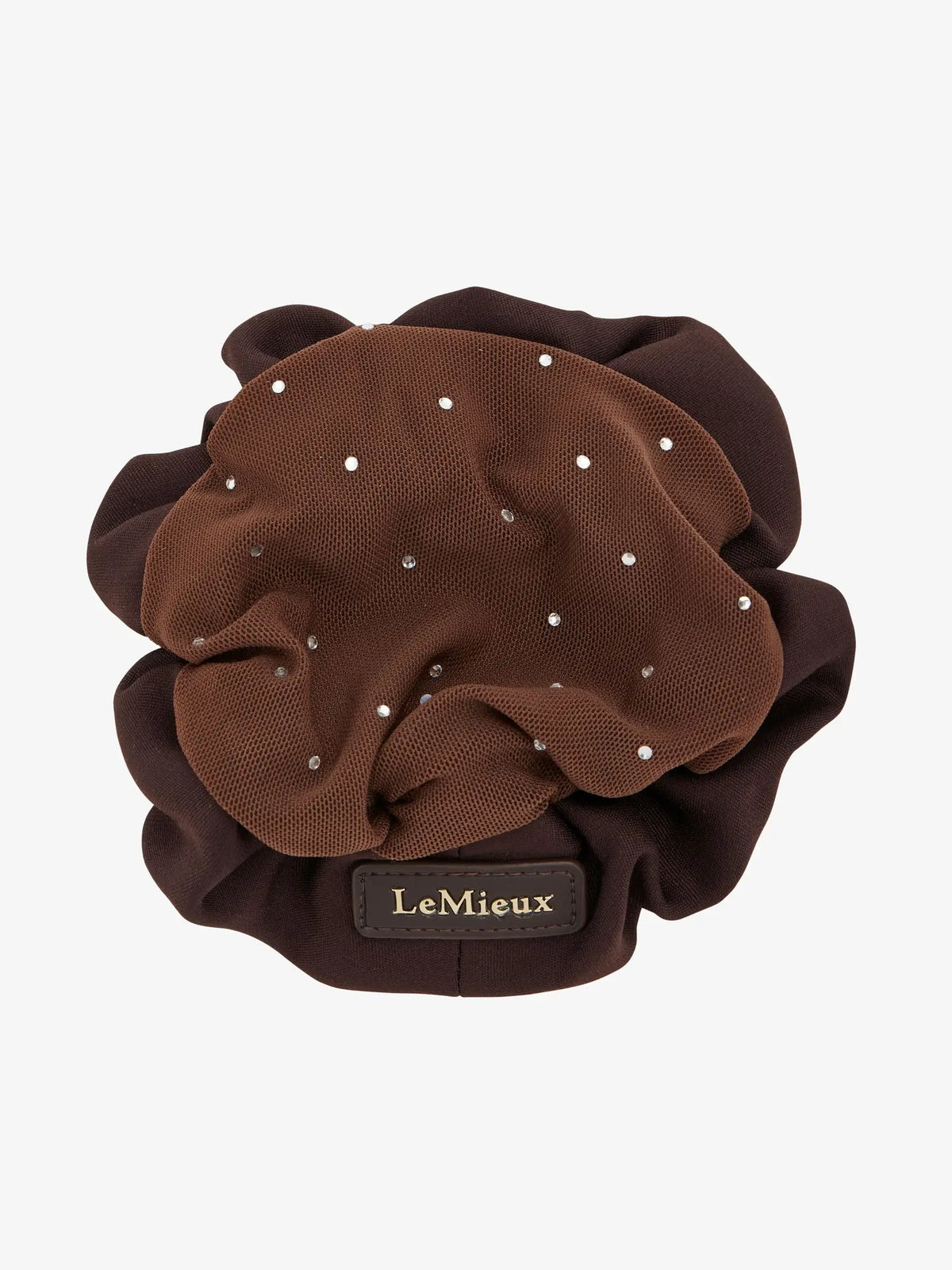 Lemieux Scrunchie Cyrstal Hair Net - BROWN