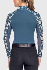 Long Sleeve Raglan 1/4 Zip Sailor Blue French Tulip