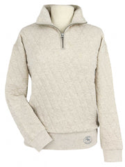 Quilted Quarter Zip - Oatmeal