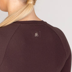 Aubrion Ladies Equestrian Ribbed Long Sleeve Top